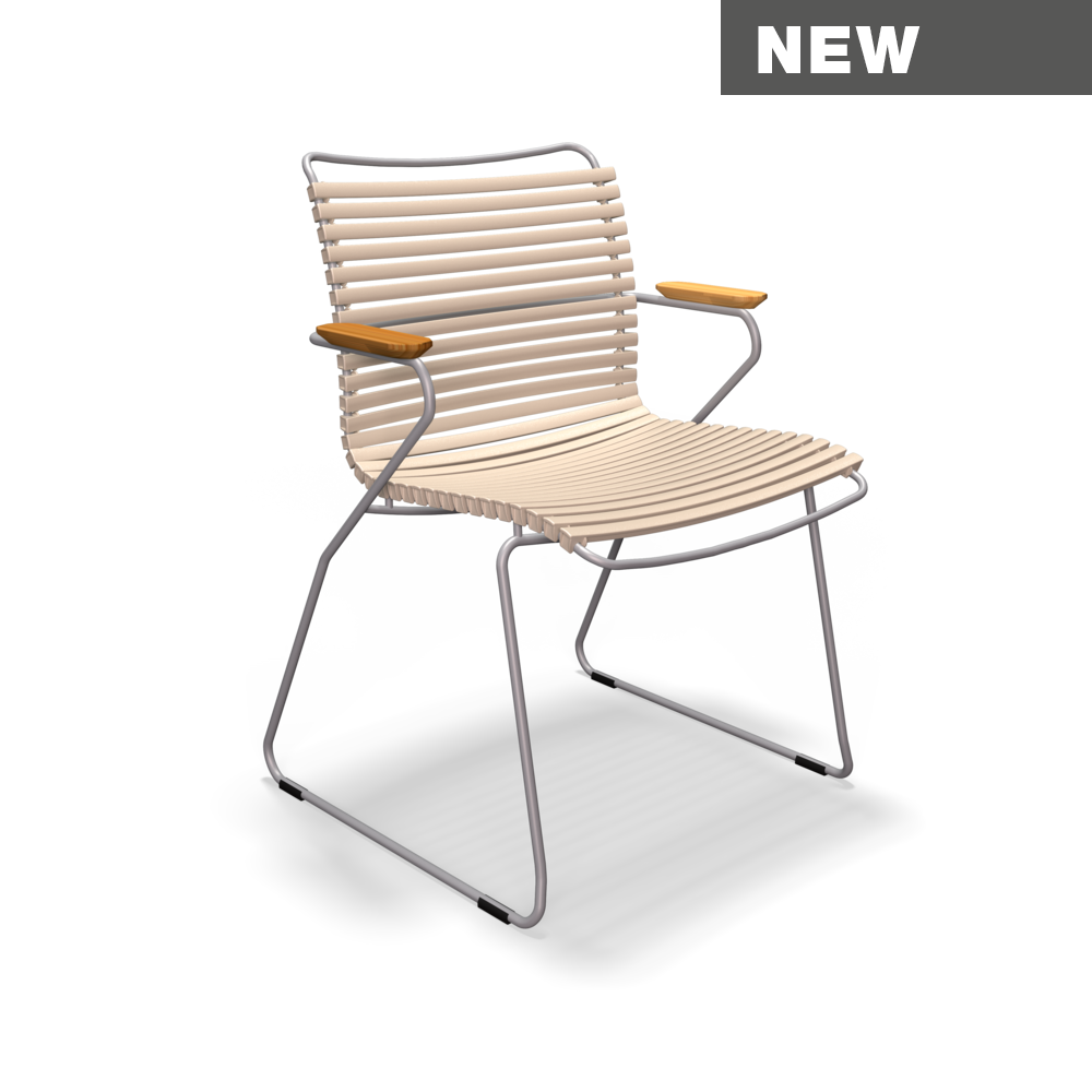 DINING CHAIR // Beige // Bamboo armrests