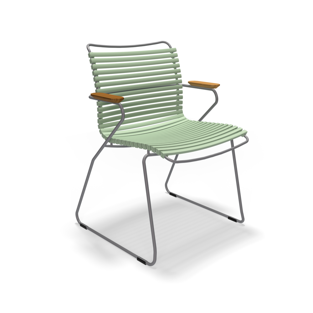 DINING CHAIR // Dusty Green // Bamboo armrests