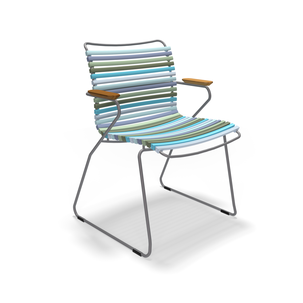 DINING CHAIR // Multi Color 2 // Bamboo armrests