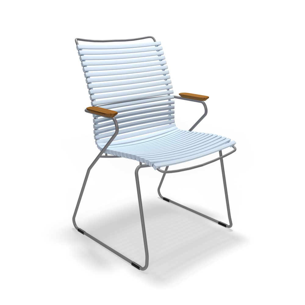 DINING CHAIR TALL BACK // Dusty Light Blue