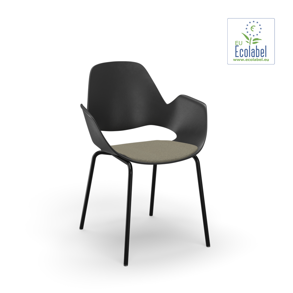 CHAIR // Upholstered seat // Base: Tube // Beige
