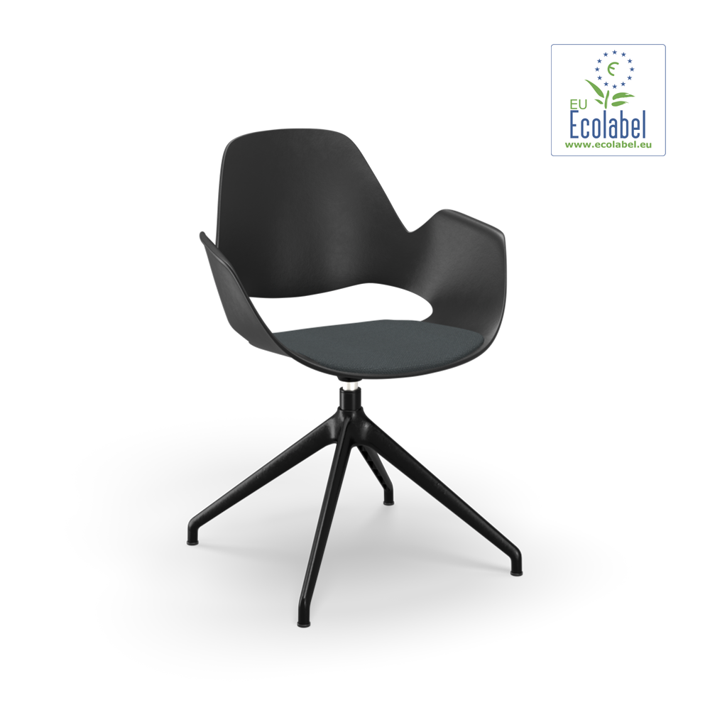CHAIR // Upholstered seat // Base: Four star return swivel // Anthracite