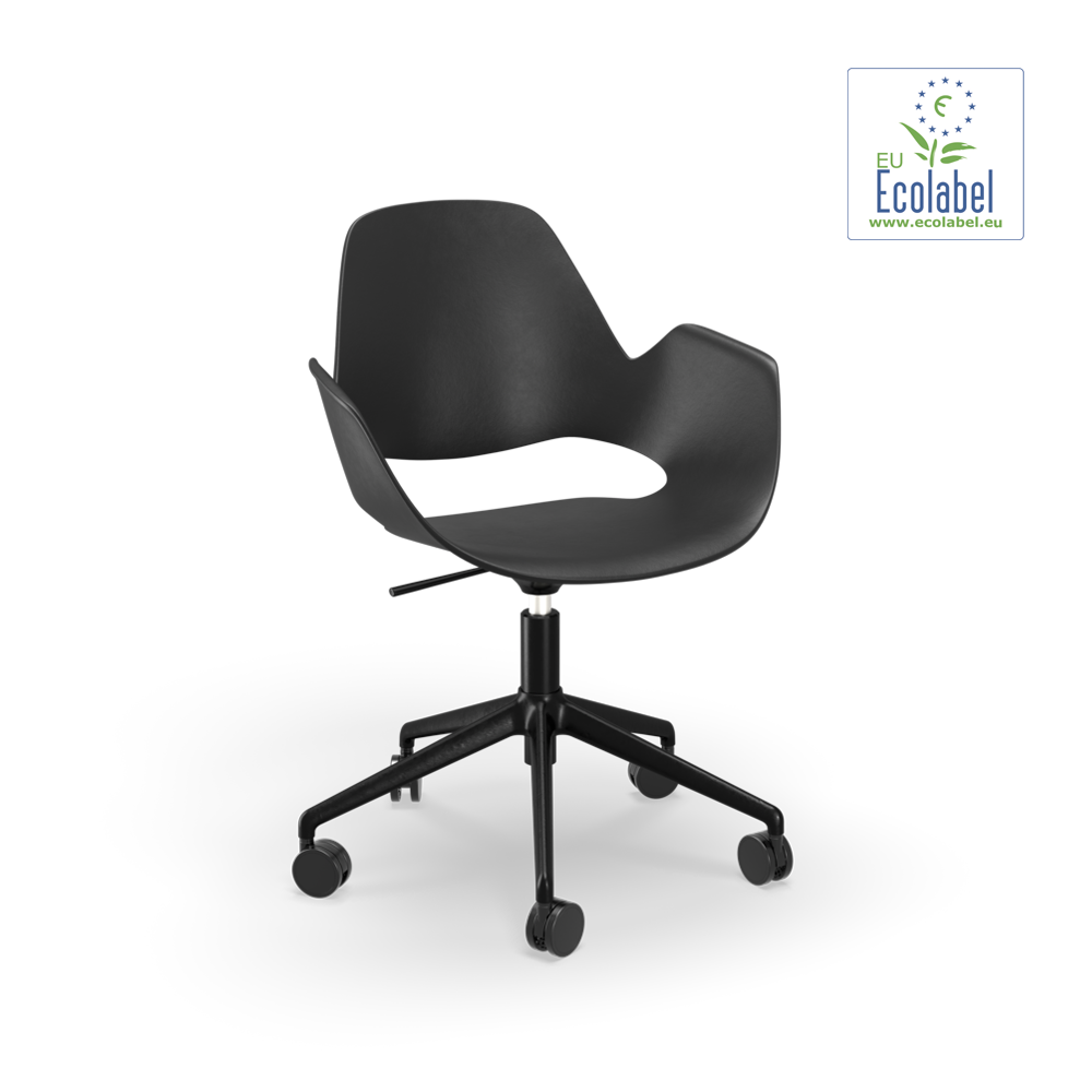CHAIR // Black seat // Base: Five star with castors