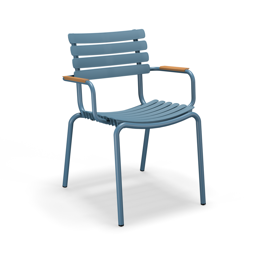 DINING CHAIR // Sky blue // Bamboo armrests