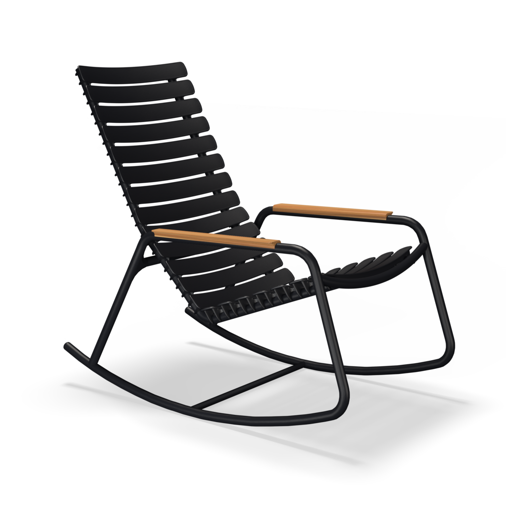 ROCKING CHAIR // Black // Bamboo armrests