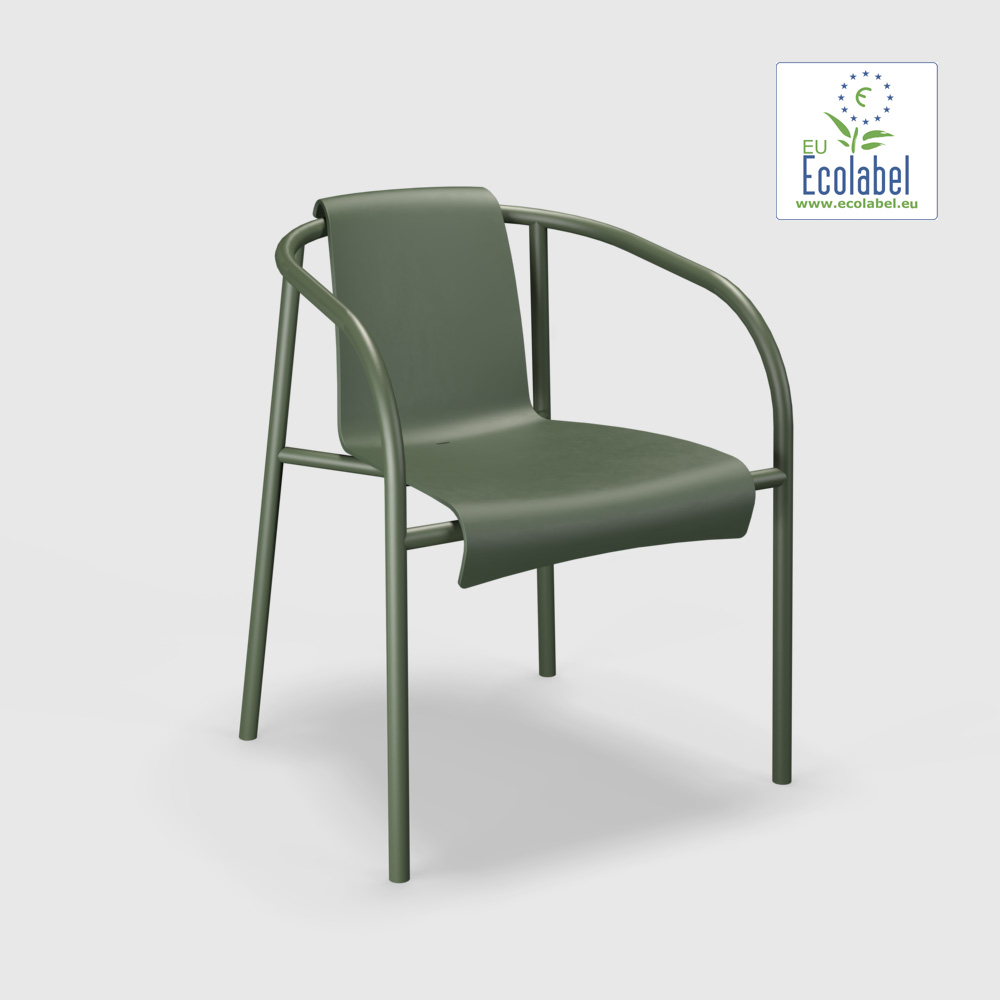 DINING CHAIR, ARMREST // Olive green