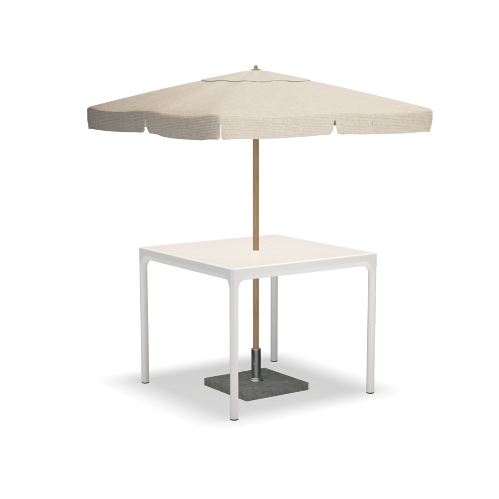 25601-4343_FOUR-Dining-table-ALU_90x90_PARASOL_Muted-white